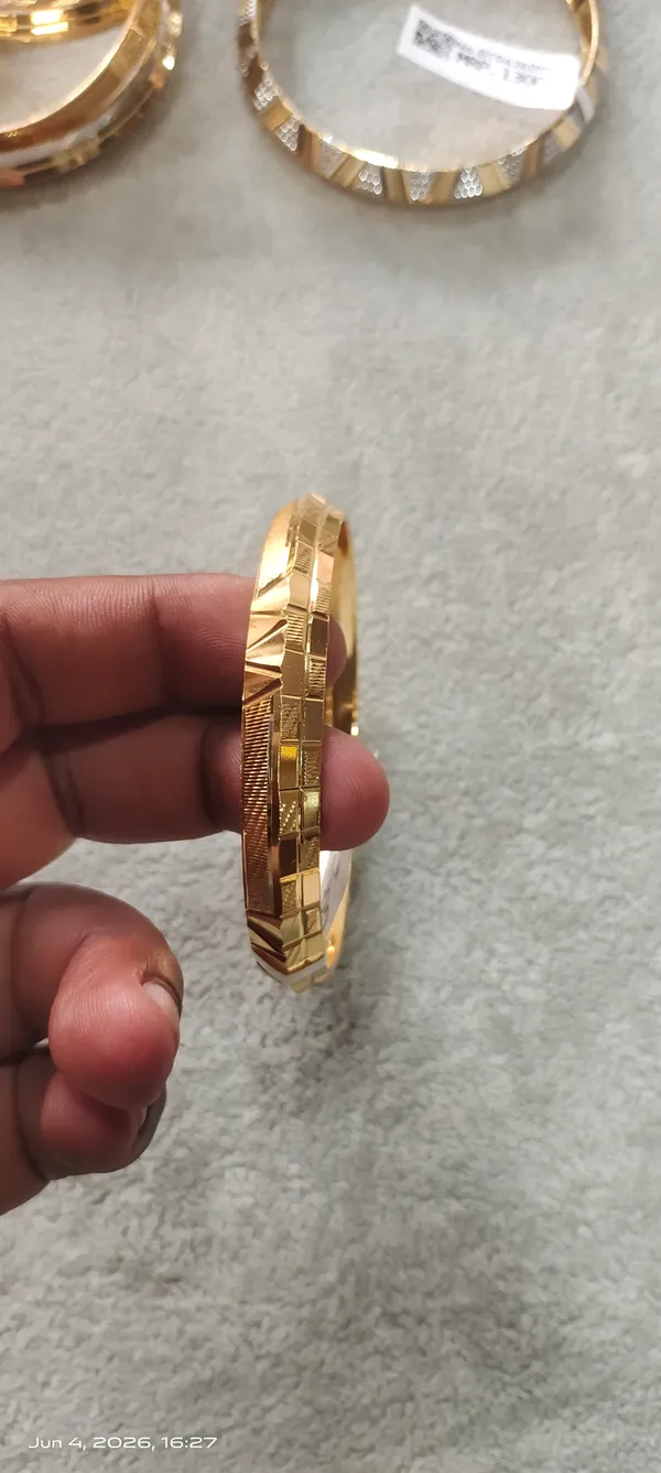 Gold_Plated_Copper_Textured_Kada_For_Men