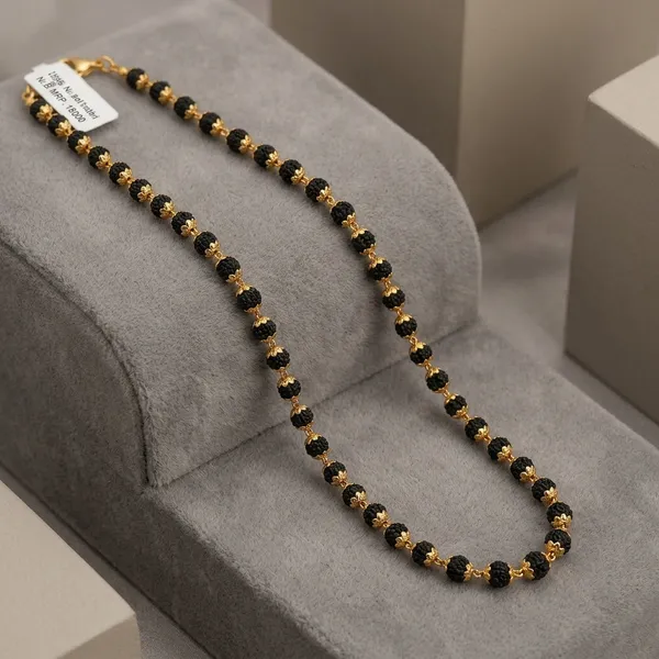 Gold_Plated_Rudraksh_Beaded_Chain_For_Men_And_Women