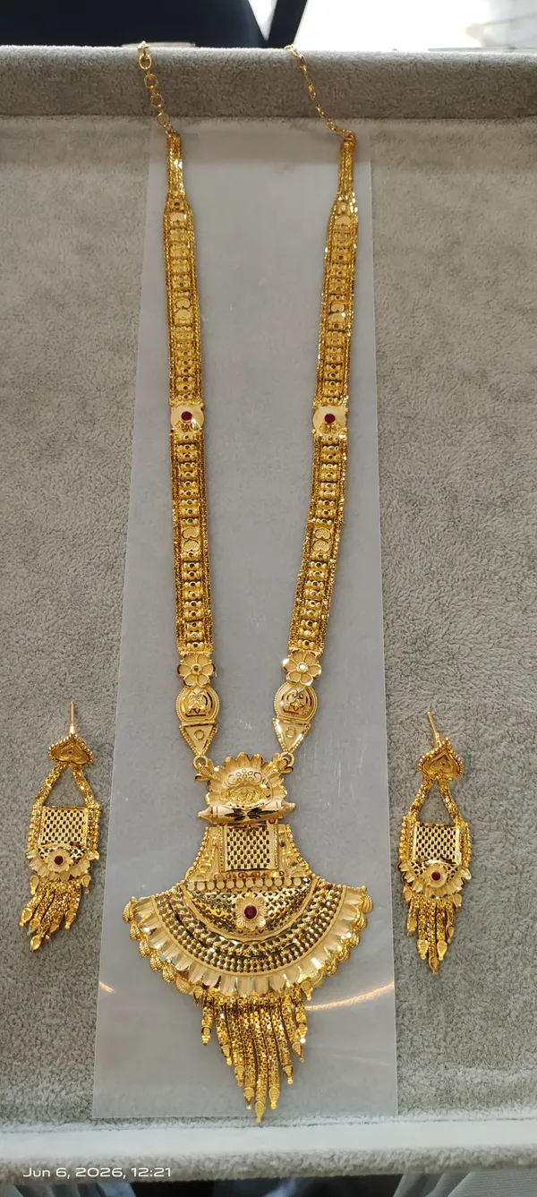 One_Gram_Gold_Plated_Temple_Design_Long_Necklace_Set_For_Women