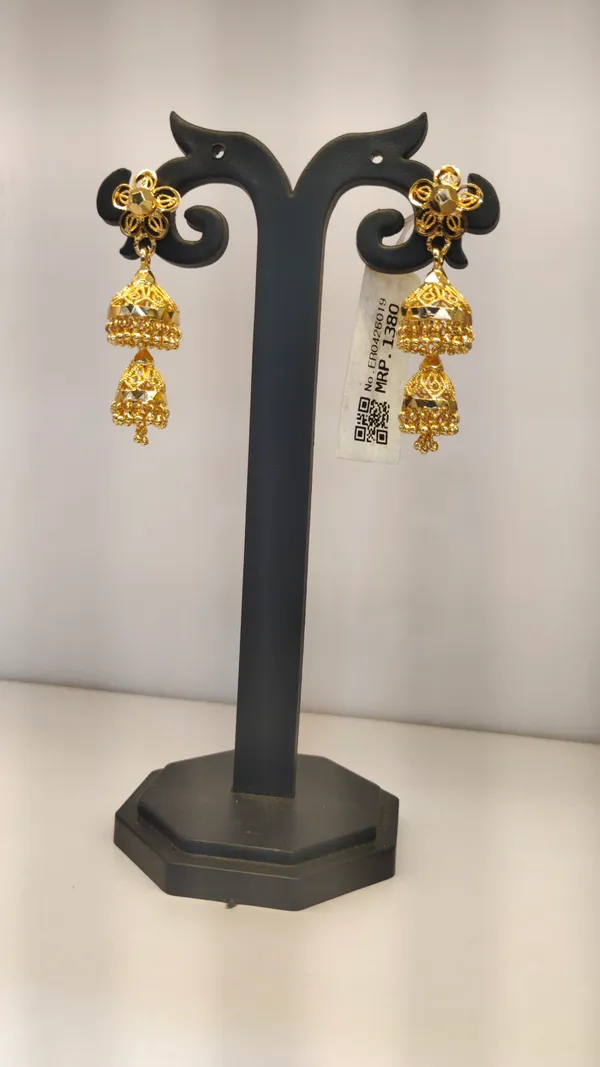 One_Gram_Gold_Plated_Double_Jhumka_Drop_Earrings_For_Women