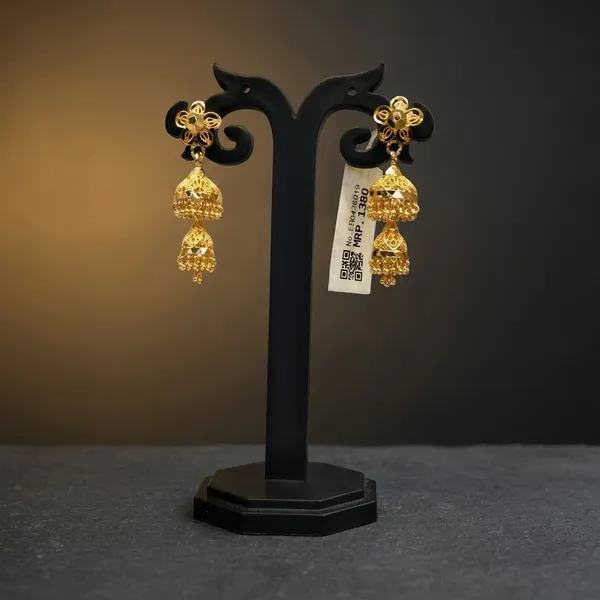 One_Gram_Gold_Plated_Double_Jhumka_Drop_Earrings_For_Women
