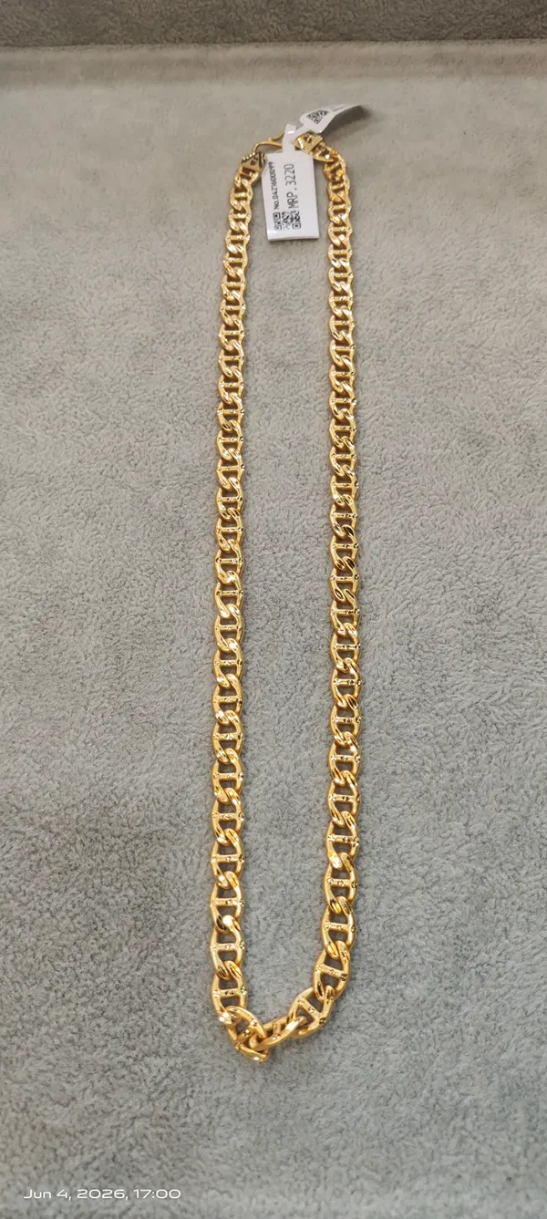 Gold_Plated_Copper_Curb_Chain_Necklace_For_Women