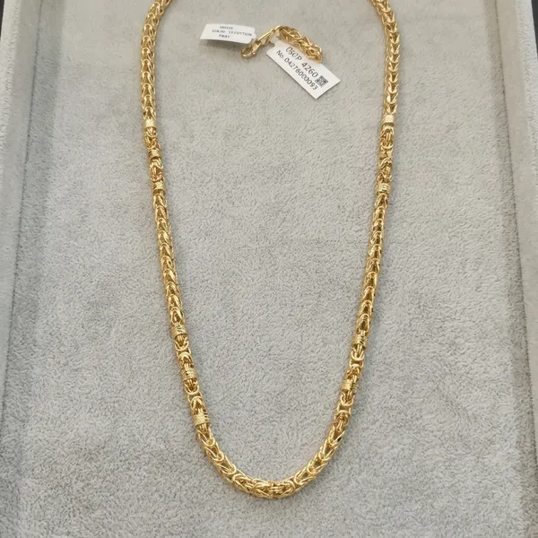Gold_One_Gram_Plated_Byzantine_Chain_Necklace_For_Men