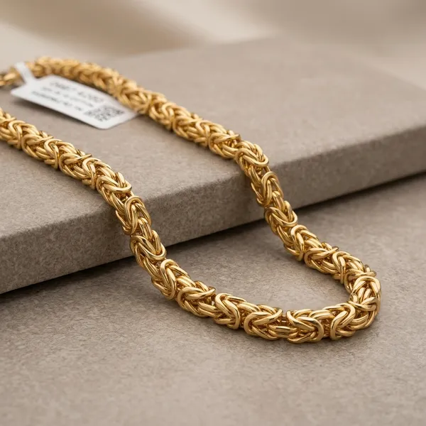 Gold_One_Gram_Plated_Byzantine_Chain_Necklace_For_Men