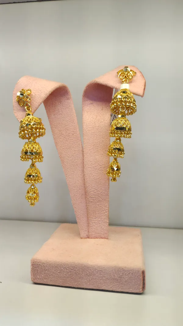 One_Gram_Gold__Plated_Multi_Tier_Jhumka_Earrings_For_Women