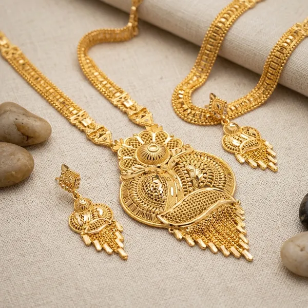 Gold_Copper_Ethnic_Long_Haram_Necklace_Set_For_Women