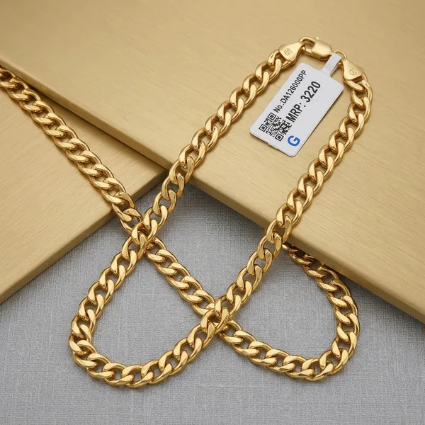 Gold_Plated_Copper_Curb_Chain_Necklace_For_Women