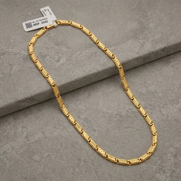 One_Gram_Gold_Plated_Rectangular_Link_Chain_Necklace_For_Men