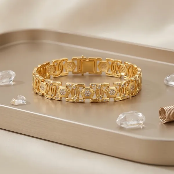 One_Gram_Gold__Plated_Designer_Bracelet_For_Men