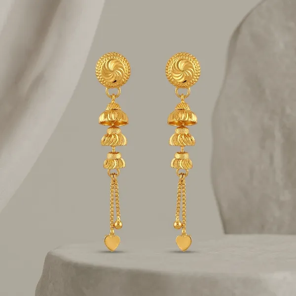 One_Gram_Gold__Plated_Spiral_Heart_Charm_Dangle_Earrings_For_Women