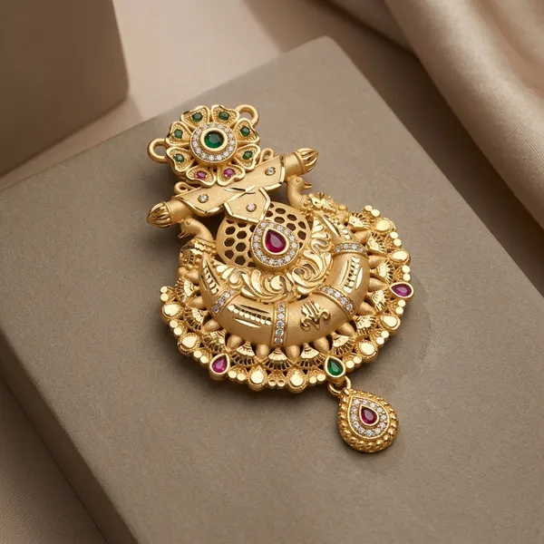 Gold_Copper_Kundan_Stone_Traditional_Pendant_For_Women