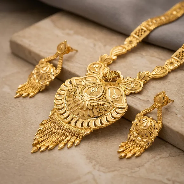 Gold_Plated_Copper_Ethnic_Peacock_Pendant_Necklace_Set_For_Women