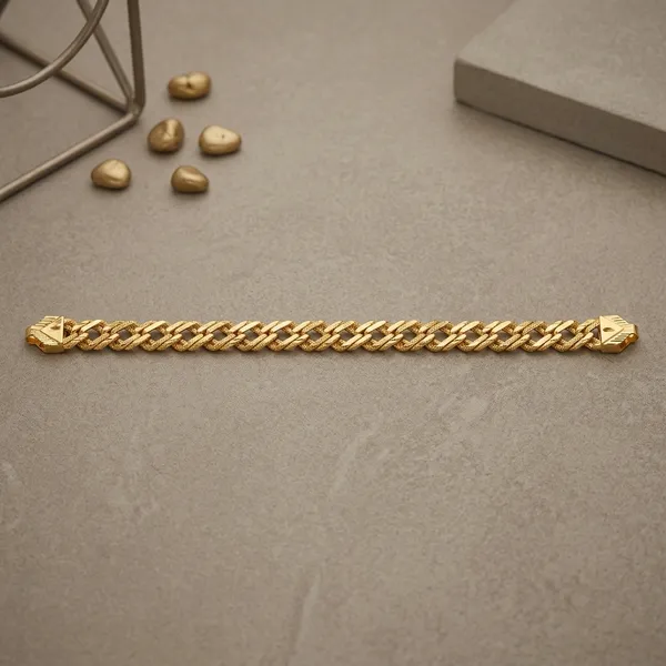 One_Gram_Gold__Plated_Chain_Link_Bracelet_For_Men