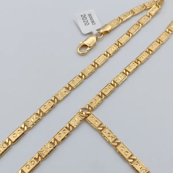 One_Gram_Gold__Plated_Textured_Link_Chain_Necklace_For_Men