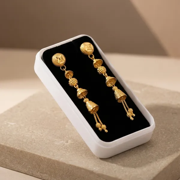 One_Gram_Gold_Plated_Layered_Drop_Jhumka_Earrings_For_Women