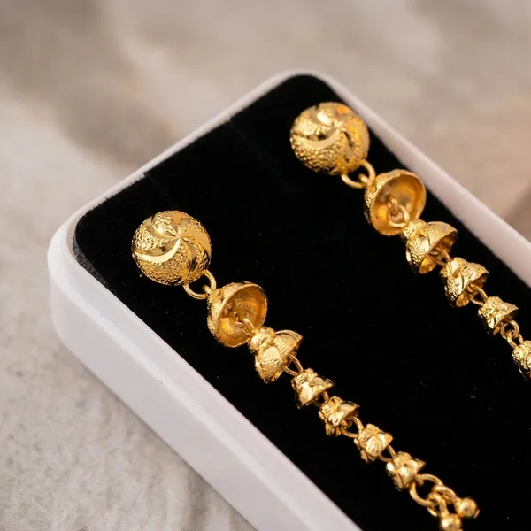 Gold-Plated_Floral_Drop_Earrings_For_Women
