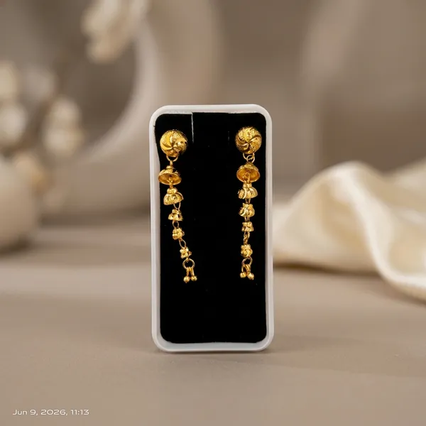 Gold-Plated_Floral_Drop_Earrings_For_Women