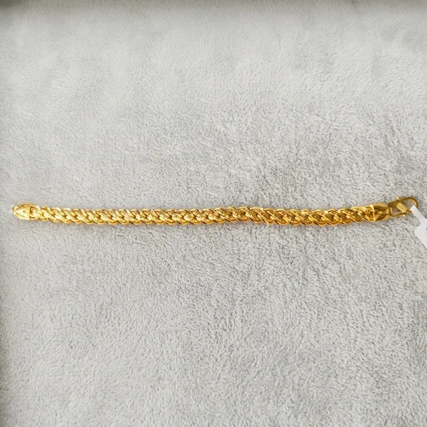 Gold-Plated_Twisted_Rope_Chain_Bracelet_For_Men