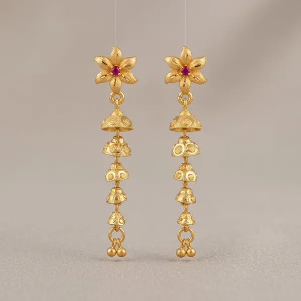 Gold_Copper_Floral_Jhumka_Drop_Earrings_For_Women