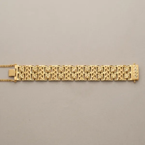Gold_Plated_Copper_Wide_Link_Bracelet_For_Men