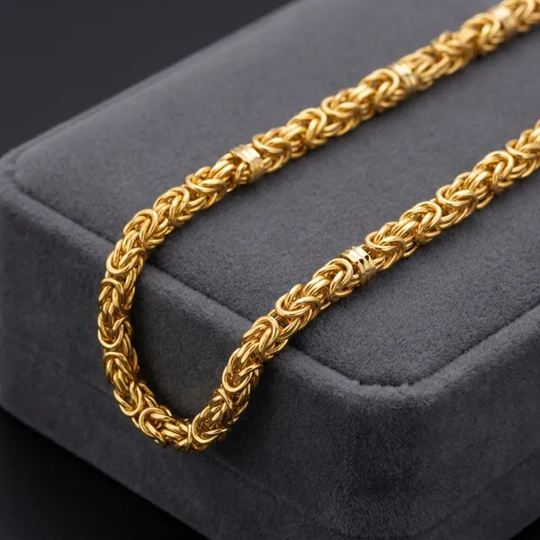 Gold-Plated_Decorative_Link_Chain_Necklace_For_Men