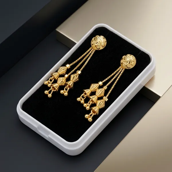 One_Gram_Gold_Plated_Tassel_Drop_Earrings_For_Women