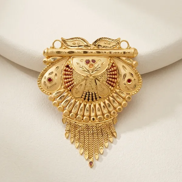 Gold-Plated_Peacock_Design_Mangalsutra_Pendant_For_Women