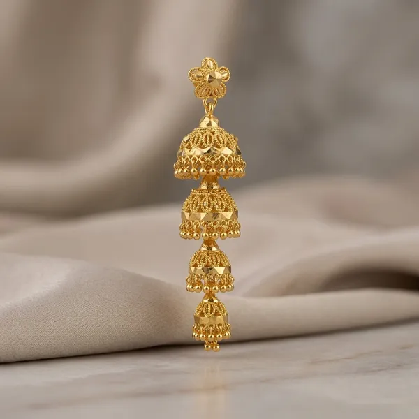 One_Gram_Gold__Plated_Multi_Tier_Jhumka_Earrings_For_Women