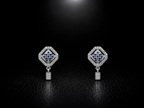 NAYU_925_Silver_Blue_Stone_Mesh_Drop_Earring