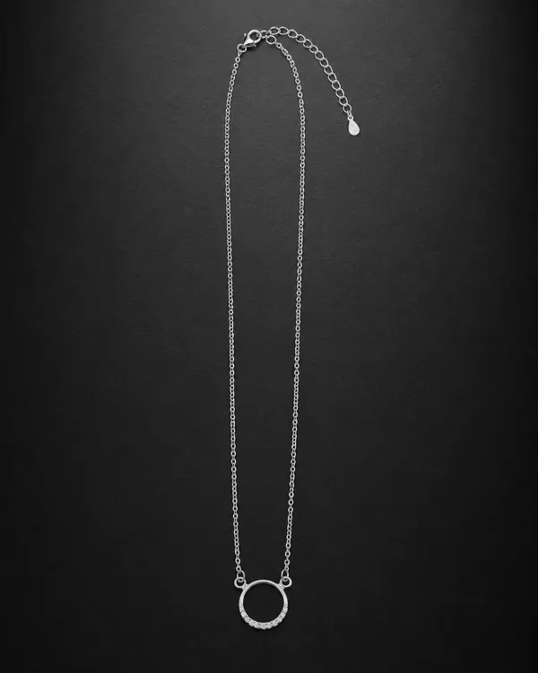NAYU_925_Silver_Gleaming_Circle_Necklace