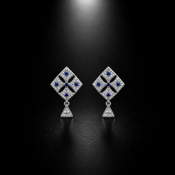 NAYU_925_Silver_Blue_Stone_Drop_Earring