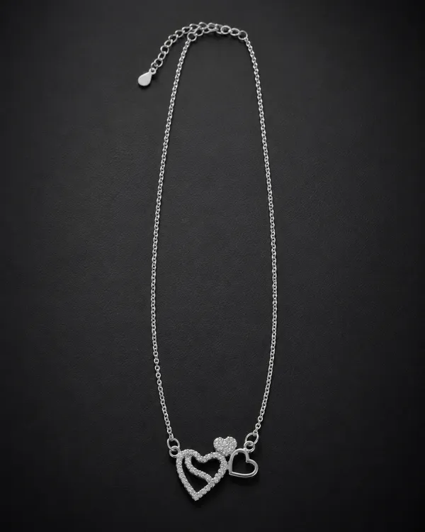 NAYU_925_Silver_Quadruple_Hearts_Necklace_