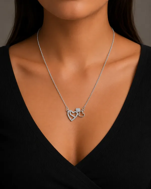 NAYU_925_Silver_Quadruple_Hearts_Necklace_