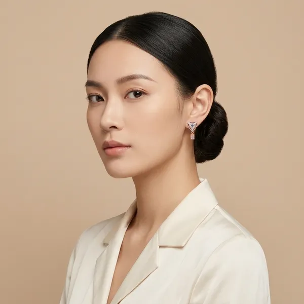 NAYU_Rose_Gold_Unique_Mesh_Earring