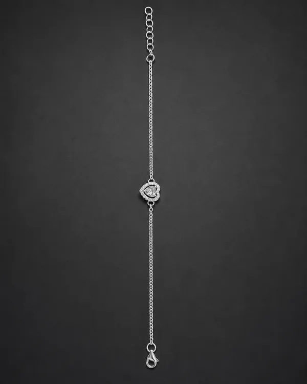 Silver_Sterling_Sleek_Heart_Bracelet_For_Women
