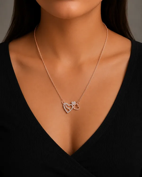 NAYU_Rose_Gold_Quadruple_Hearts_Necklace_