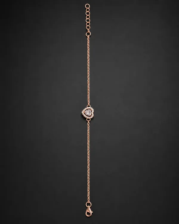 Rose_Gold_Sterling_Sleek_Heart_Bracelet_For_Women