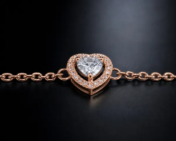 Rose_Gold_Sterling_Sleek_Heart_Bracelet_For_Women