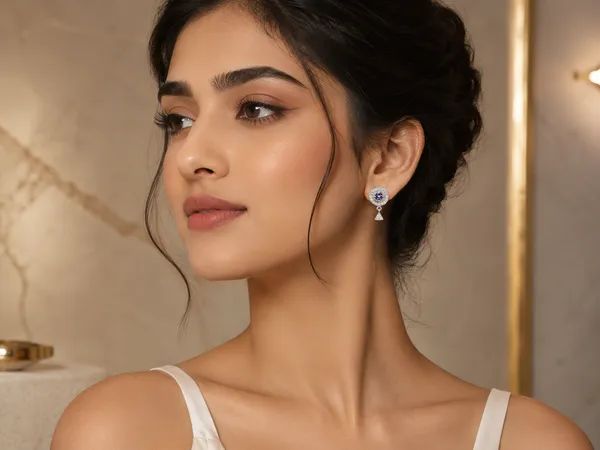 NAYU_Classic_925_Silver_Blue_Stone_Drop_Earring