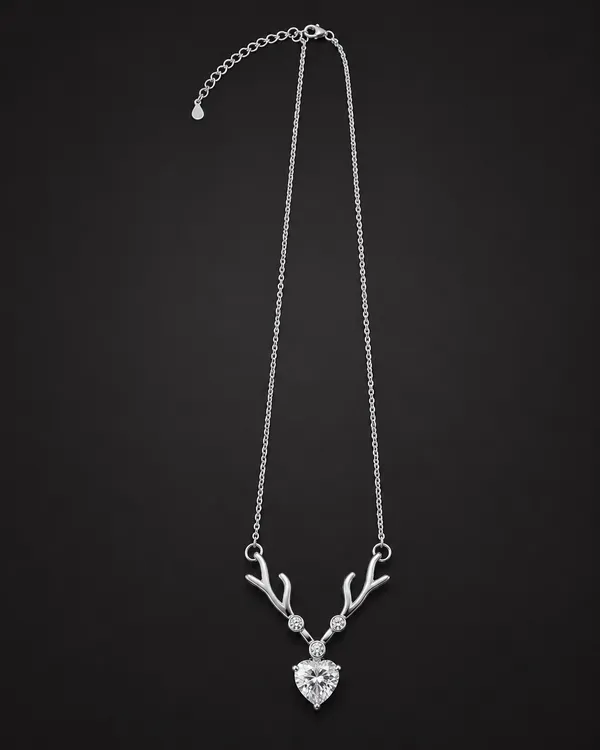 NAYU_Deer_Studded_Heart_925_Silver_Necklace
