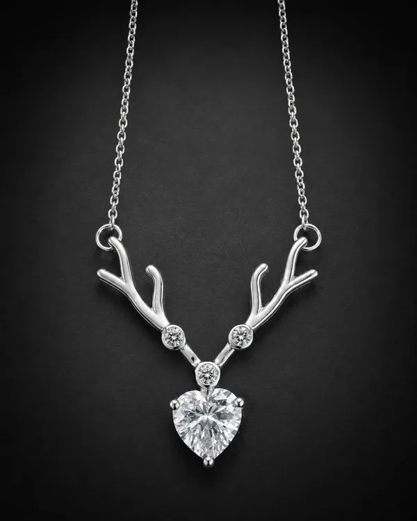 NAYU_Deer_Studded_Heart_925_Silver_Necklace