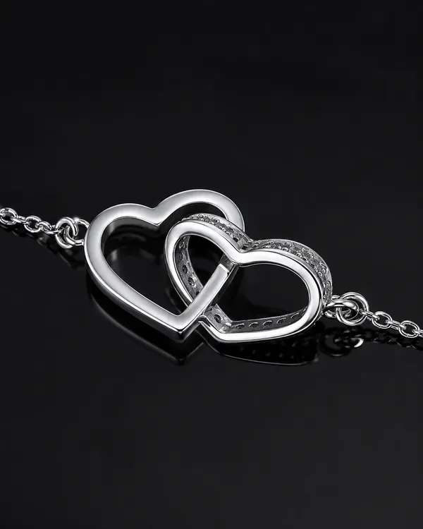 Silver_925_Double_Heart_Embedded_Necklace