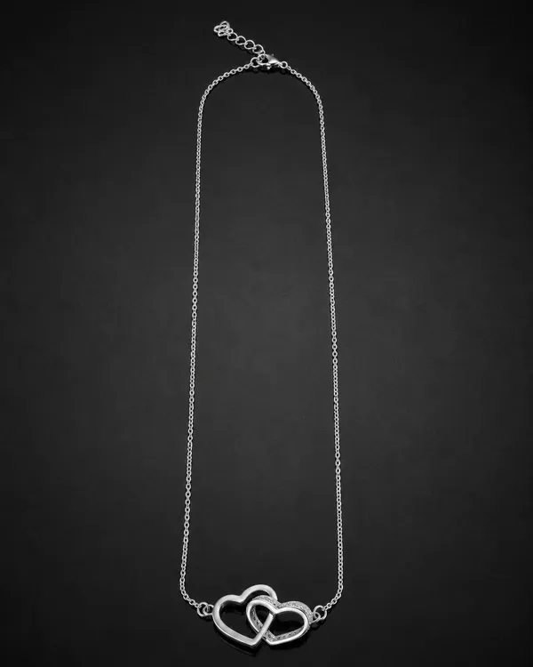 Silver_925_Double_Heart_Embedded_Necklace