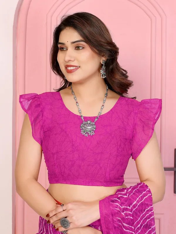 Printed_Leheria_Chiffon_Saree_(Pink)