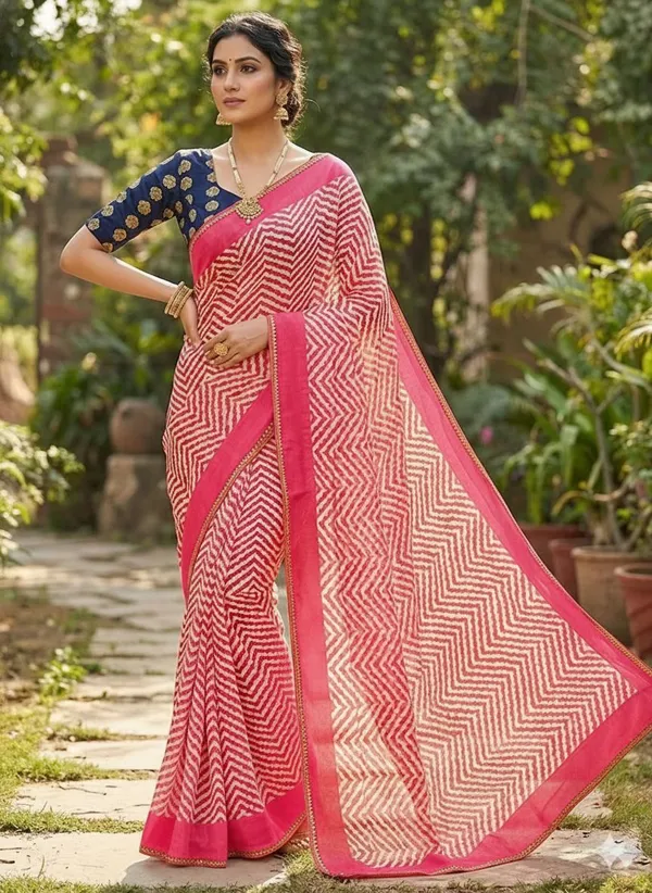 Printed_Leheria_Chiffon_Saree_(Pink)