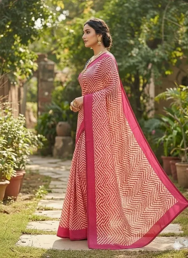 Printed_Leheria_Chiffon_Saree_(Pink)