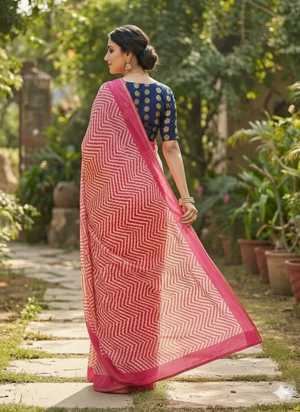 Printed_Leheria_Chiffon_Saree_(Pink)