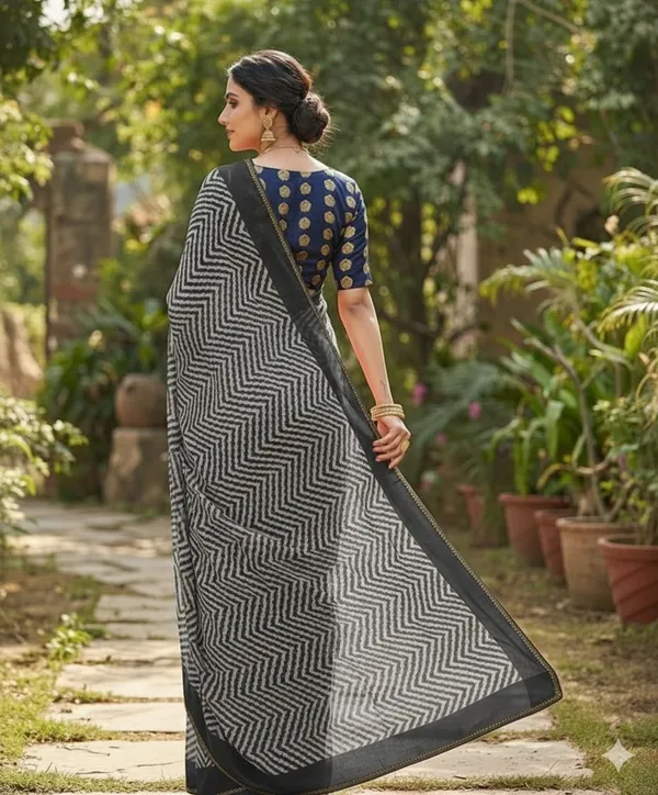 Printed_Leheria_Chiffon_Saree_(Grey)