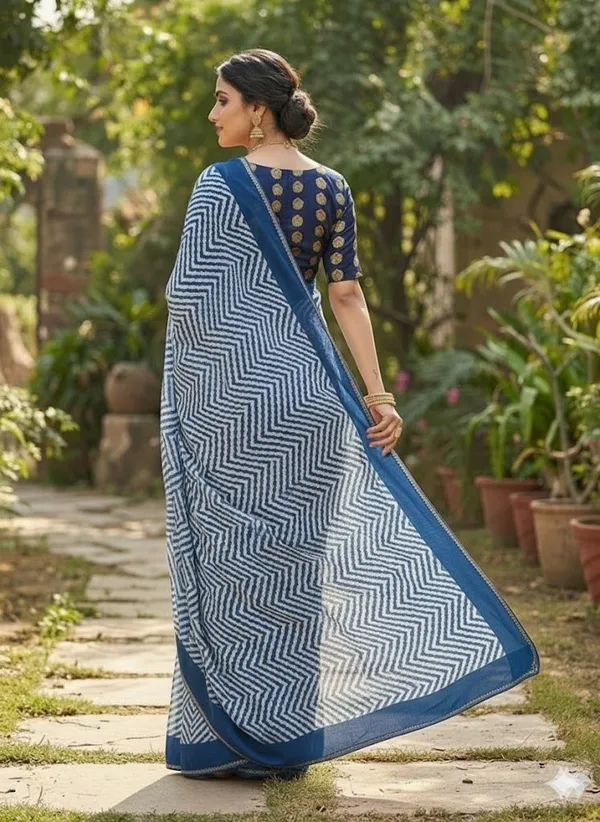 Printed_Leheria_Chiffon_Saree_(Blue)
