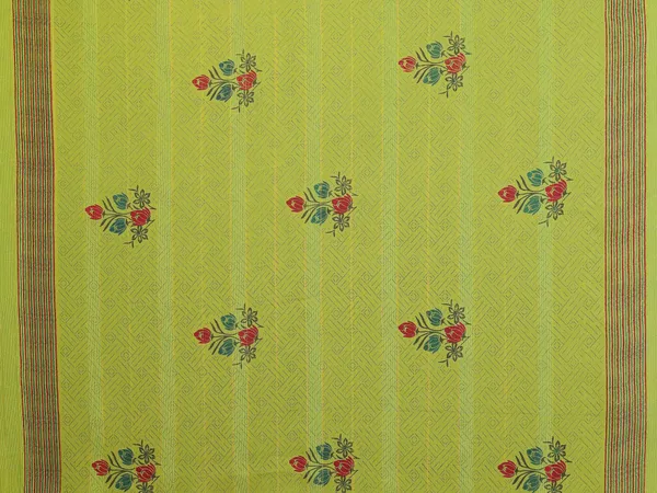 Floral_Print_Daily_Wear_Chiffon_Saree_(Green)